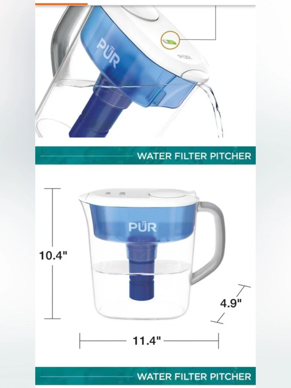 NWT!! PUR Maxion Water Filter Pitcher 11 Cup Ultimate Pitcher Filtration System